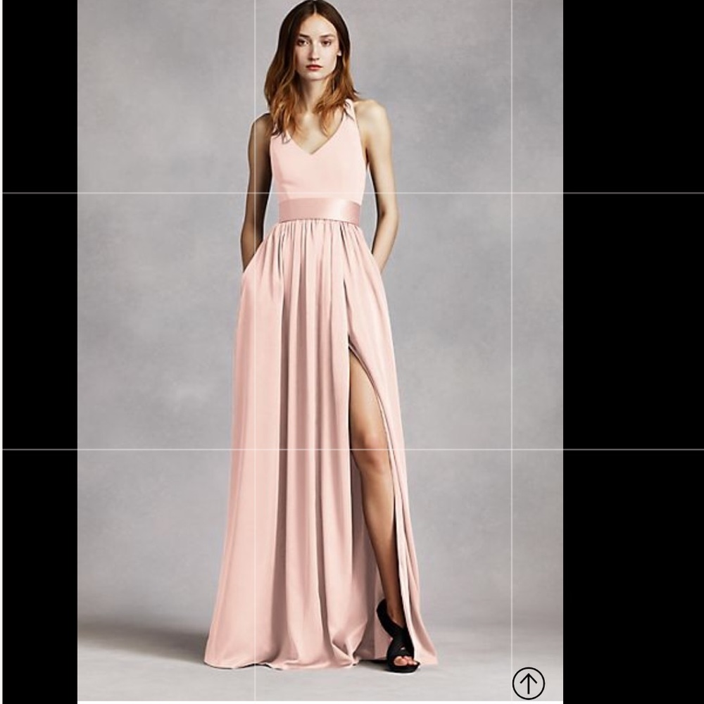 Vera Wang V neck halter bridesmaids dress